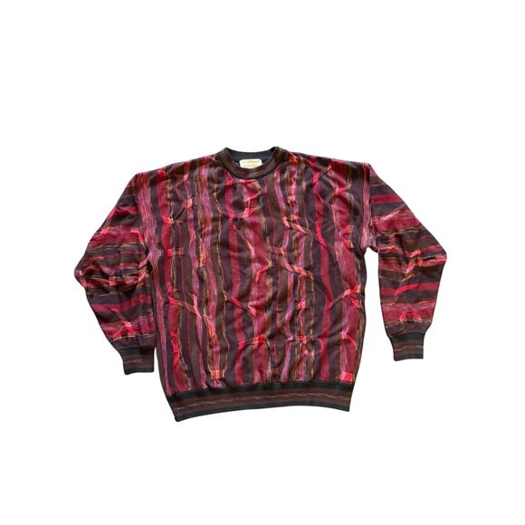 Vintage 90s 3D Knit Colorful Norm Thompson Sweater, XL